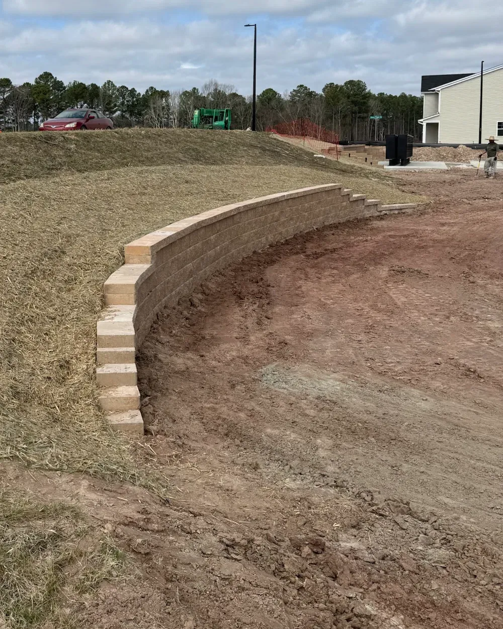 Retaining wall and hardscape work